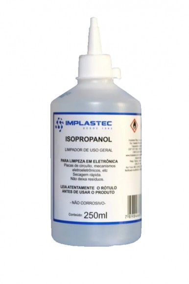 Álcool Isopropílico 250ml Incolor IMPLASTEC
