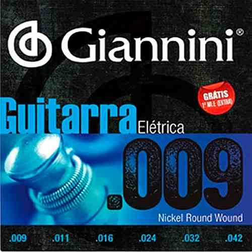 ENCORDOAMENTO GUITARRA 09 NIQUEL- GEEGST9  GIANNINI      