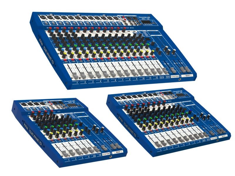 Mesas Soundcraft MI-8, MI-12 e MI-16: diferenças, recursos e qual modelo escolher