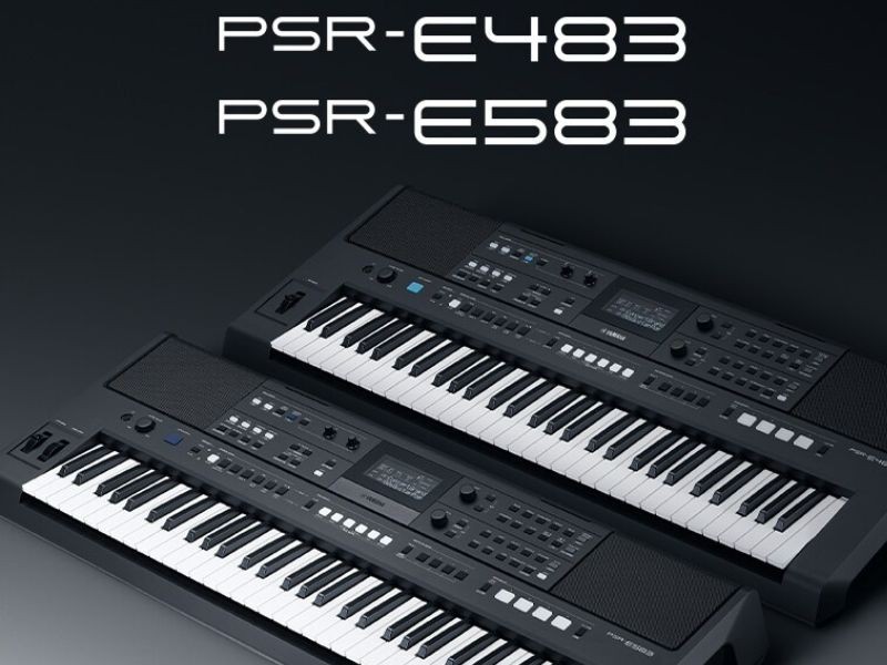 Novos teclados Yamaha PSR-E483 e PSR-E583: diferenças, recursos e qual escolher