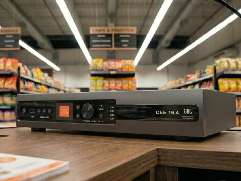 Amplificador de som ambiente JBL Dee Series: vale a pena para lojas, restaurantes e empresas?
