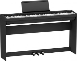 Piano Digital Roland FP-30X Preto com Estante e Pedal