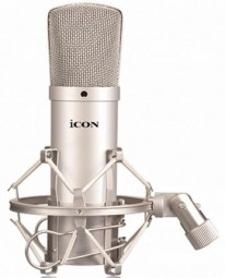 Microfone Condensador Icon M1 com Shock Mount e Case