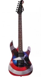 Guitarra Super Strato Phx Marvel Capitão América