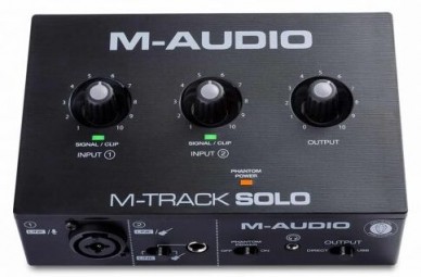 Interface de Áudio M-Audio M-Track Solo 2 Canais