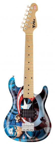 Guitarra Infantil PHX Marvel Capitão América