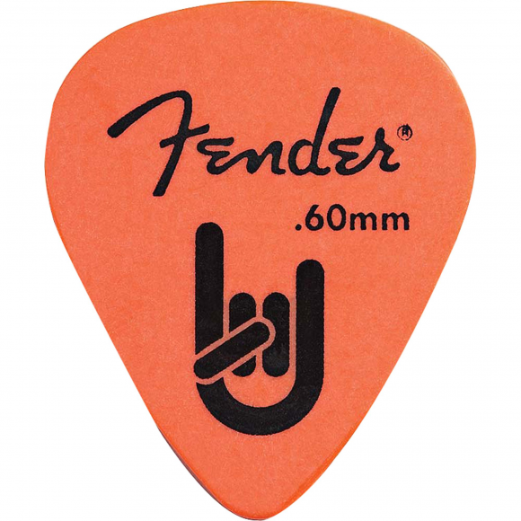 Palheta Rock-On Touring Pick 0.60 Thin Medium Orange FENDER (c/ 12unid.)