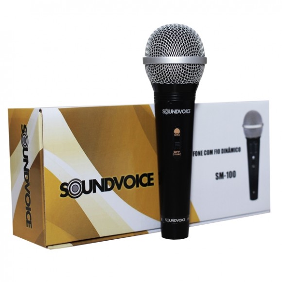 Microfone Soundvoice SM-100 Bastão Com Fio