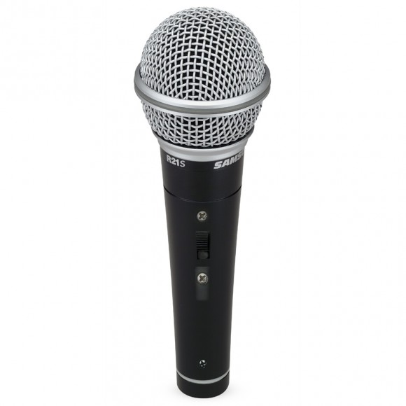 Microfone Samson Dinâmico Cardioide Com Chave On-Off R21S Samson