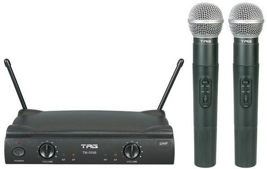 Microfone Tag Sound TM559B Sem Fio Duplo