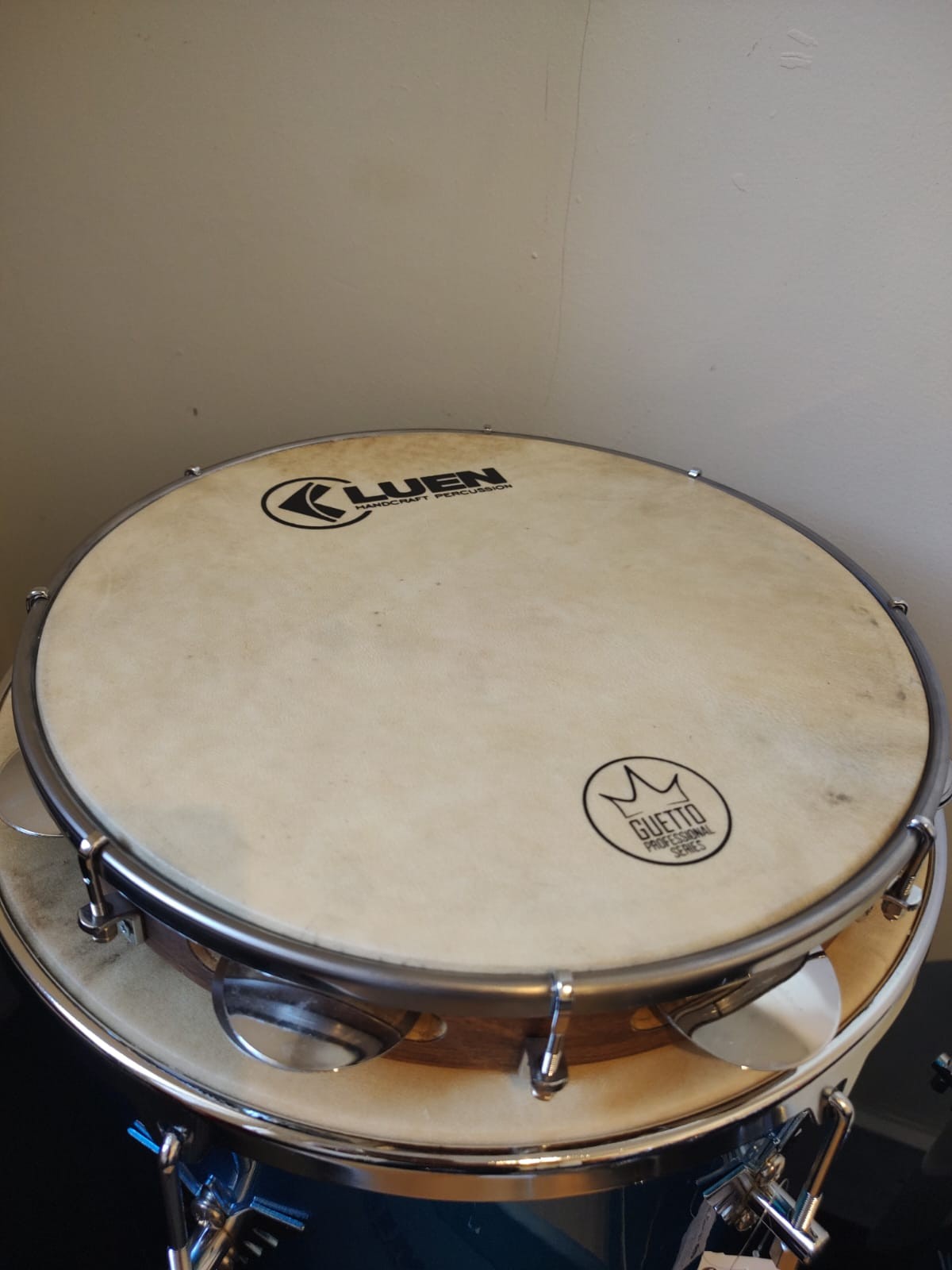Pandeiro 12" Luen Guetto 8 Afinações Pele Animal 