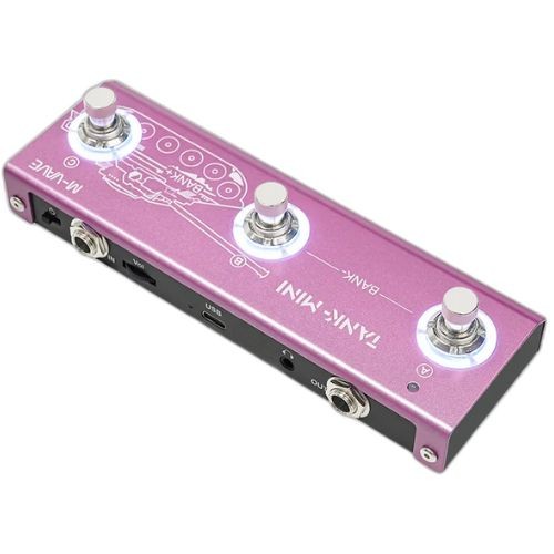 Pedaleira Guitarra M-vave Tank Mini Rosa bt Com Ir, Usb, Bluetooth e Bateria 