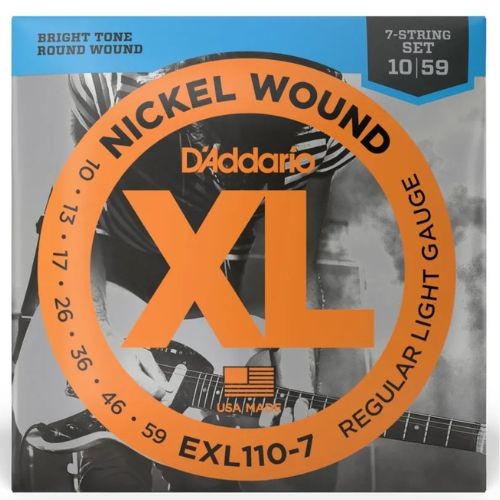Encordoamento Para Guitarra 7-cordas 10-59 D'addario xl Nickel Exl110-7 