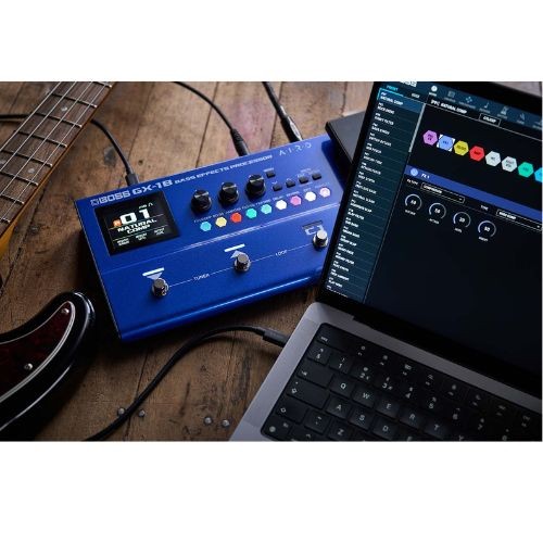 Pedaleira Baixo Boss Gx-1b Multi Efeitos Com Aird, Bluetooth, Usb-c e Pedal de Expressão 