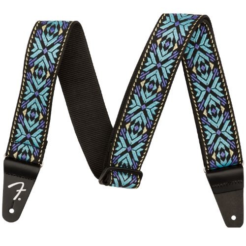 Correia Fender Pasadena Woven Blue Snowflake 2" Para Guitarra e Baixo 