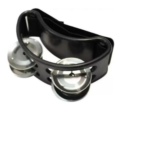 Pandeirola de Pé Meia Lua Spring Pp10 Com Elástico Para Percussão 