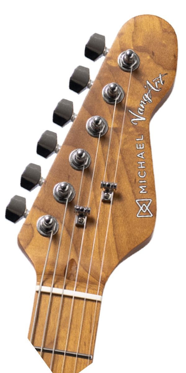 Guitarra Michael Vangart Gmv200 Icb Iced Blue Ssh Roasted Maple Com Bag 