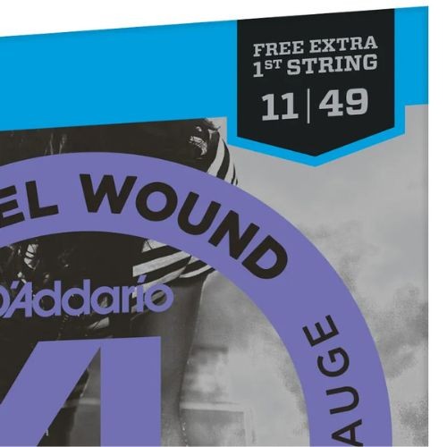 Encordoamento Guitarra D’addario Exl115-b 011-049 xl Nickel + mi Extra 