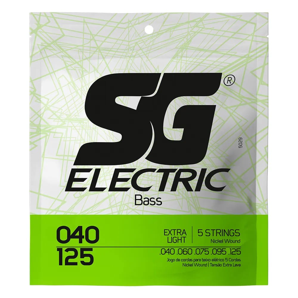 Corda sg 040 Níquel Para Baixo 5 Cordas Tensão Extra Leve 