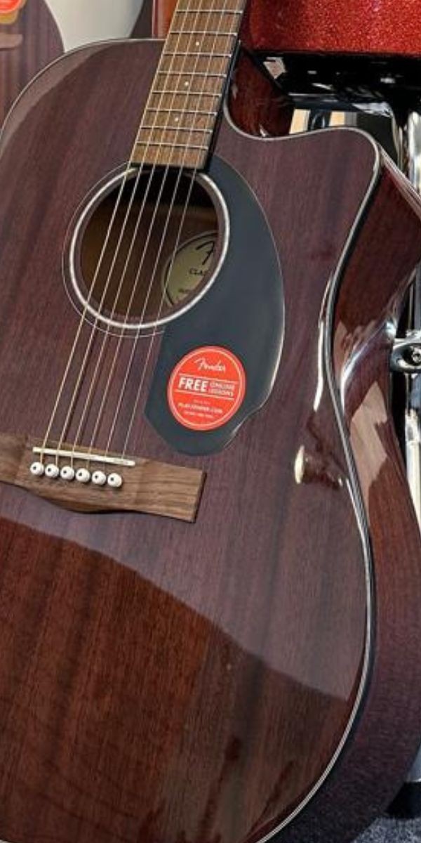 Violão Fender Cd-60sce All-mahogany Dreadnought Eletroacústico Com Fishman 