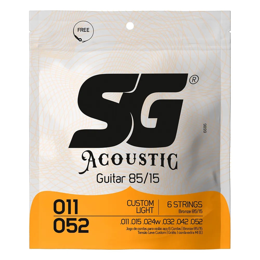 Corda sg 011 Aço Bronze 85/15 Para Violão 