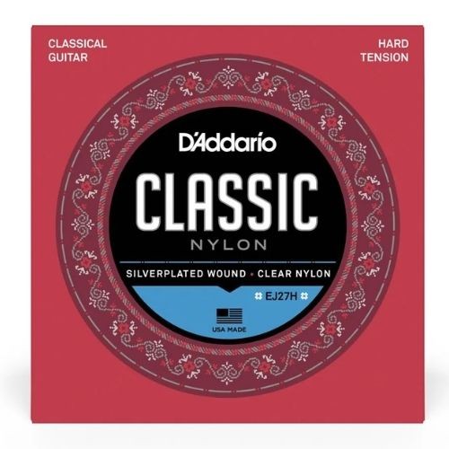 Encordoamento Violão Nylon D'addario Classic Ej27h Tensão Pesada 