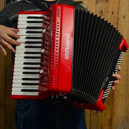 Acordeon Digital Roland Fr-4x V-accordion Midi 37 Teclas 120 Baixos 