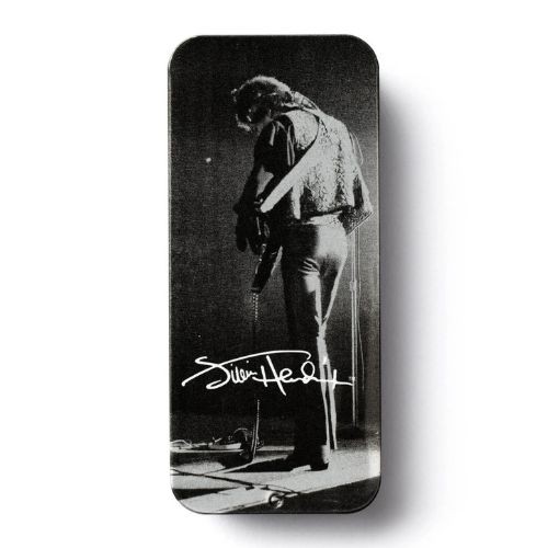 Palheta Dunlop Jimi Hendrix Silver Portrait Medium Jhpt06m – Lata Com 12 Unidades 