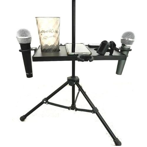Bandeja Smart Sm-045 Para Pedestal Com Suporte Para 3 Microfones e 2 Copos 