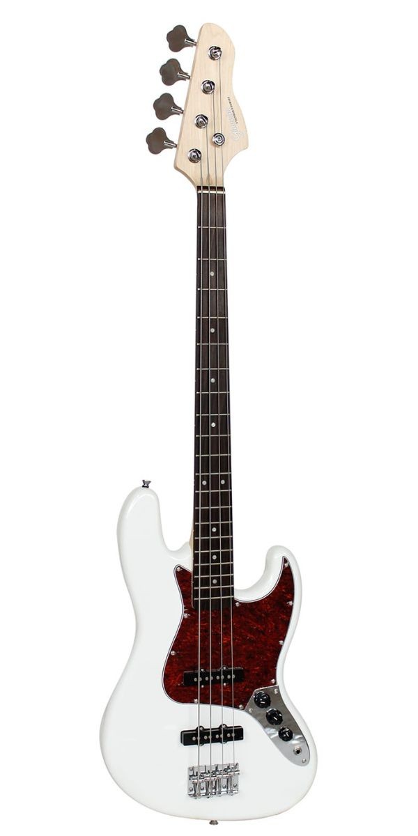 Contrabaixo Giannini Gb-100 Wh/tt 4 Cordas White Com Escudo Tortoise 