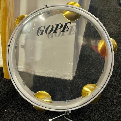 Pandeiro Gope Super Leve 10 Polegadas  Branco 