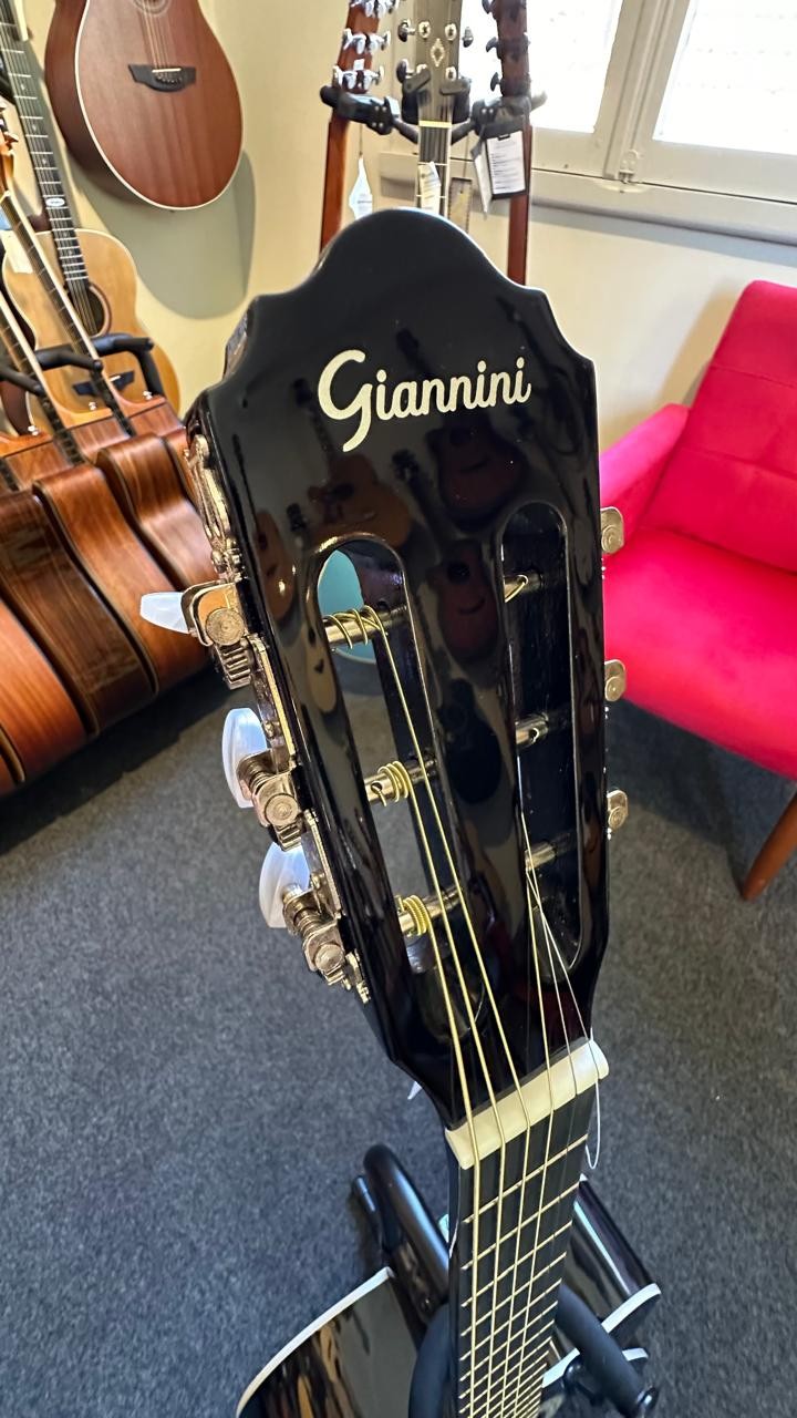 Violão Giannini Sf-14 Ceq Aço Preto Flat Eletroacústico