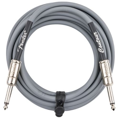Cabo Fender Contour Instrument Cable Inca Silver 18.6' P10/p10 Reto Para Guitarra Baixo e Instrumentos 