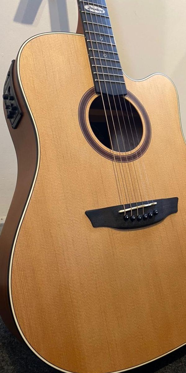 Violão Eletroacústico Strinberg Sd200c ns Black Series Folk Cutaway — Aço, Pré Se-60 e Acabamento Fosco 