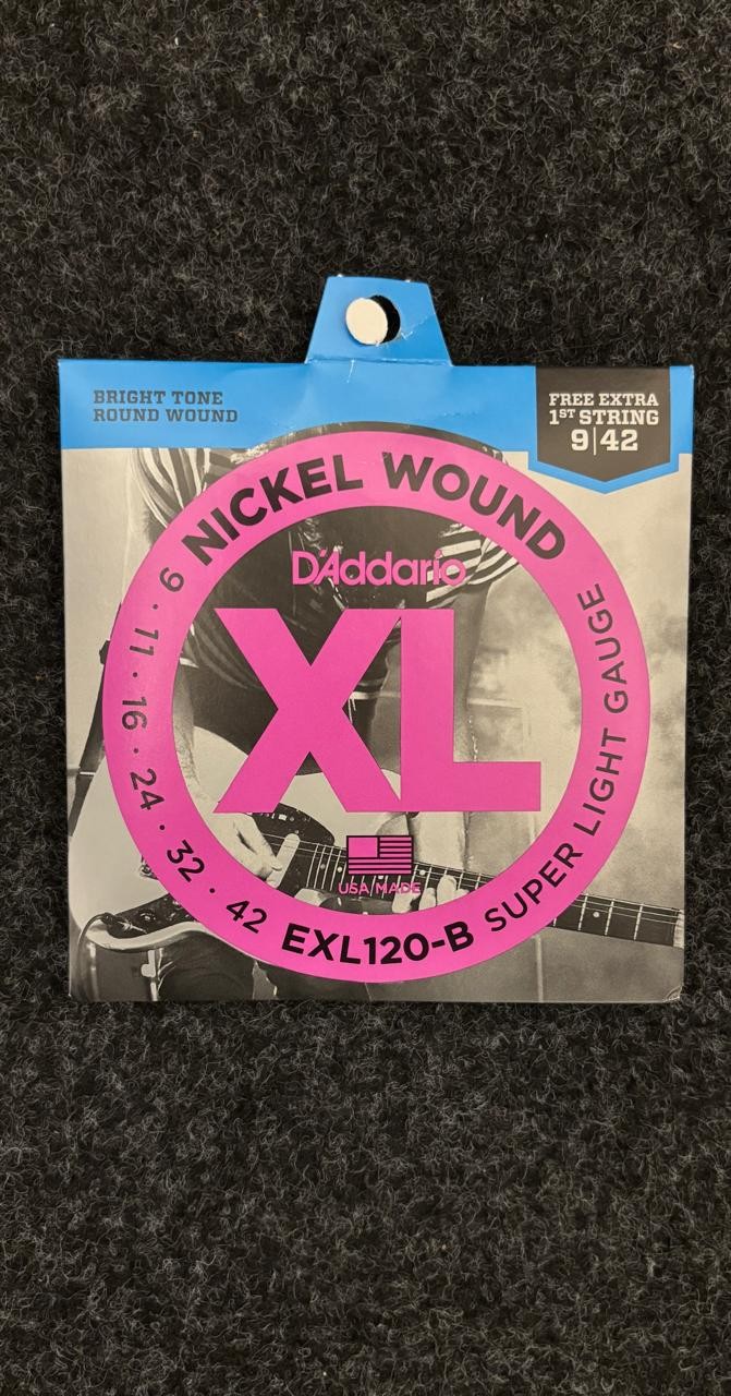 Encordoamento Para Guitarra 09-42 Com Corda Extra Pl009 D'addario xl Nickel Exl120-b