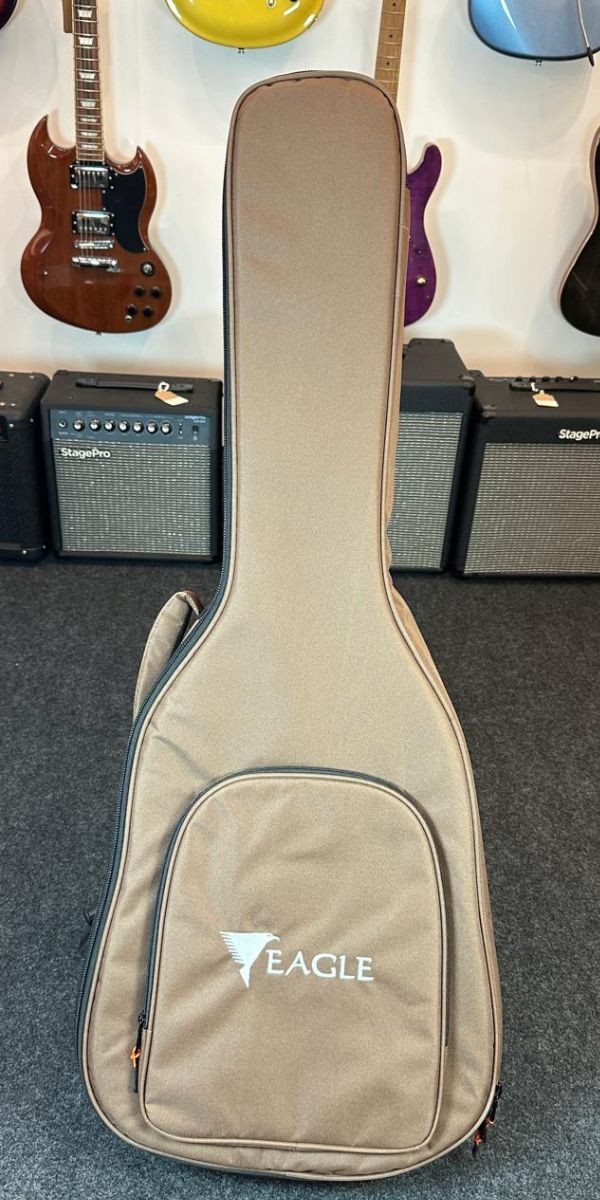 Violão Eagle Ema 663 Auditorium Cutway Aço Elétrico Natural Satin 