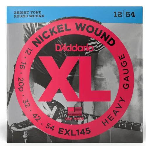 Encordoamento Guitarra D’addario Exl145 012-054 xl Nickel Heavy 