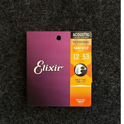 Corda Elixir Nanoweb 012 Light Phosphor Bronze Para Violão Aço 