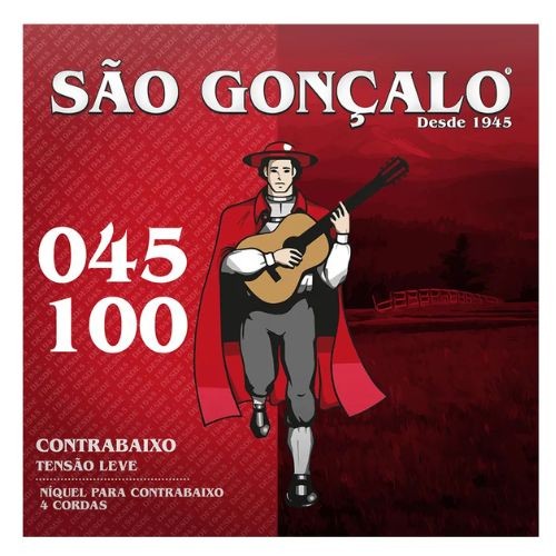Encordoamento Baixo São Gonçalo 4 Cordas 045 Niquel 