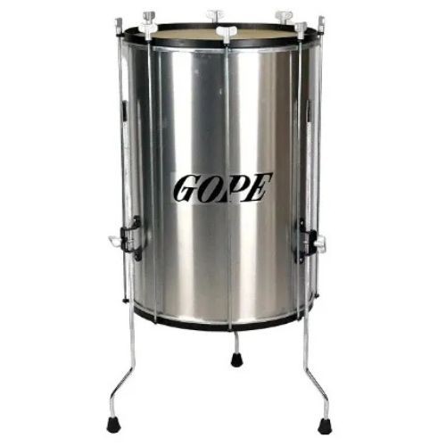 Surdo Gope Alumínio 16"x60cm Pele Animal Com Tripé Bal6016pe 
