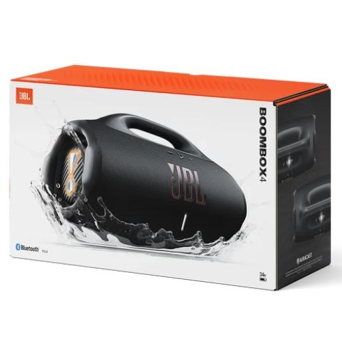 Jbl Boombox 4 Preta Caixa de Som Bluetooth Portátil 210w Rms Com ai Sound Boost 