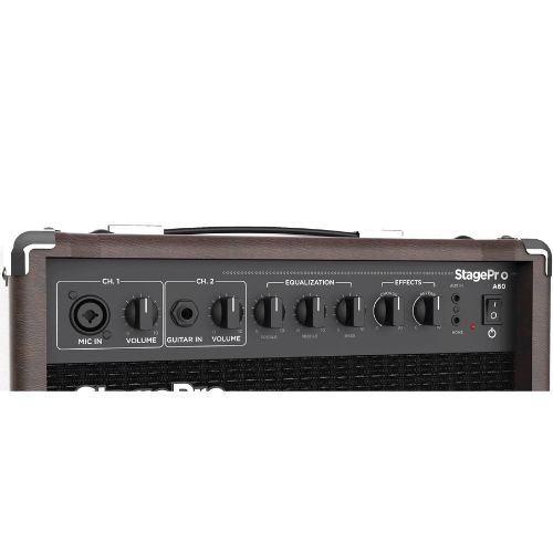 Amplificador Violão Michael Stagepro A60 60w Acoustic Com Reverb Chorus e Entrada Xlr 