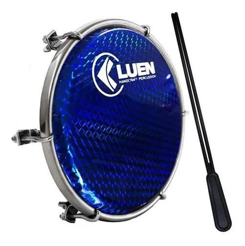 Tamborim 06" Luen Abs Pele Holografica Azul 