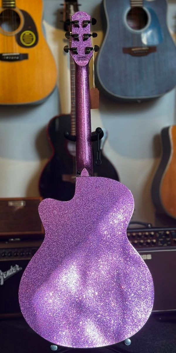 Violão Strinberg Ca50c pp Cromo Purple Sparkle Eletroacústico de Aço Com Cutaway 