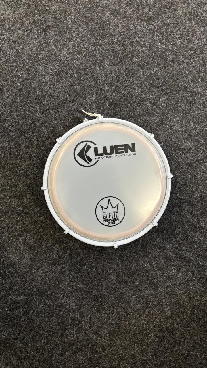 Tamborim 6" Luen Branco Guiter Pele Leitosa Guetto Mulher 