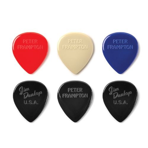 Palheta Dunlop Peter Frampton Vintage Jazz Teardrop 2.08mm Pf599p Sortida Com 6 