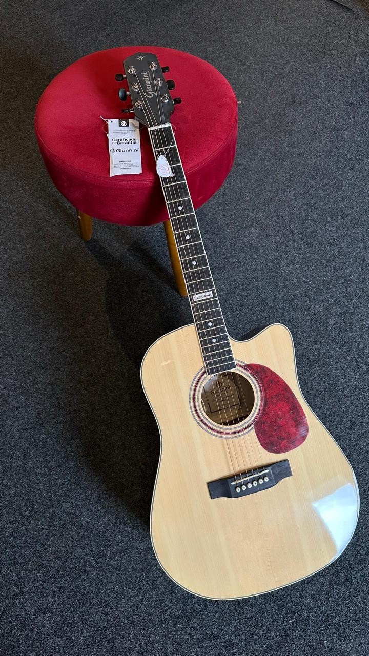 Violão Giannini Gf-1d Ceq n Aço Eletroacústico Natural 
