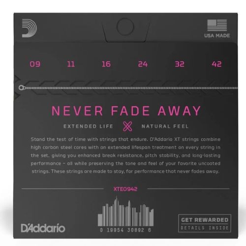 Encordoamento D’addario xt Xte0942 009–042 Guitarra Elétrica 