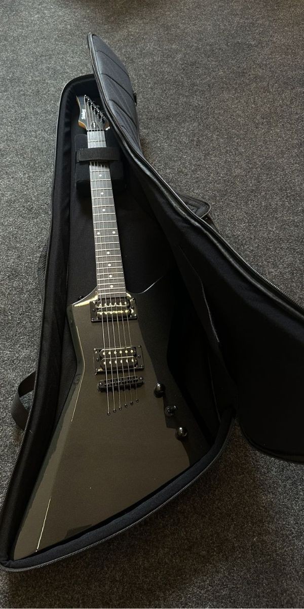 Guitarra Strinberg Exs480 ob Explorer Onyx Black hh Alnico v Com Bag 