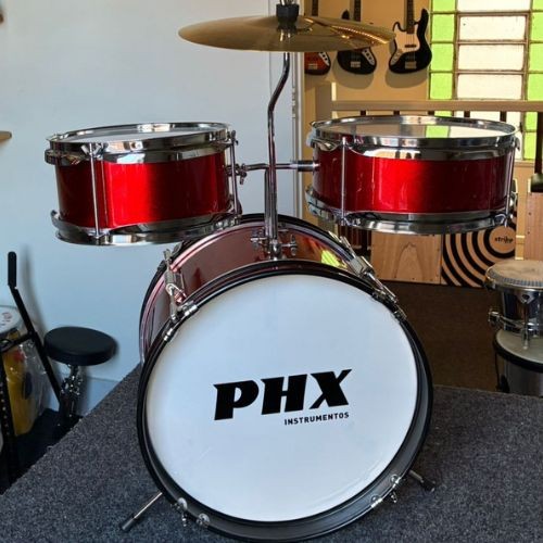 Bateria Infantil 3 Peças 14" Phx Bip-14 Vinho 